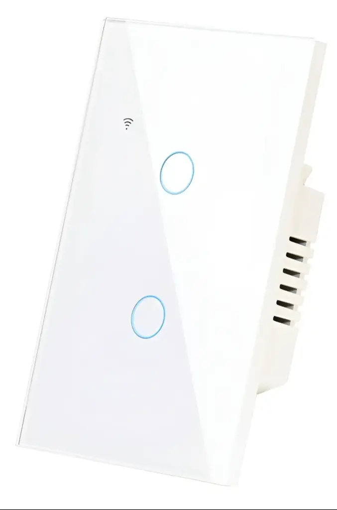 Interruptor touch inteligente Switch WiFi Tuya Smart, conmutable dos botones 