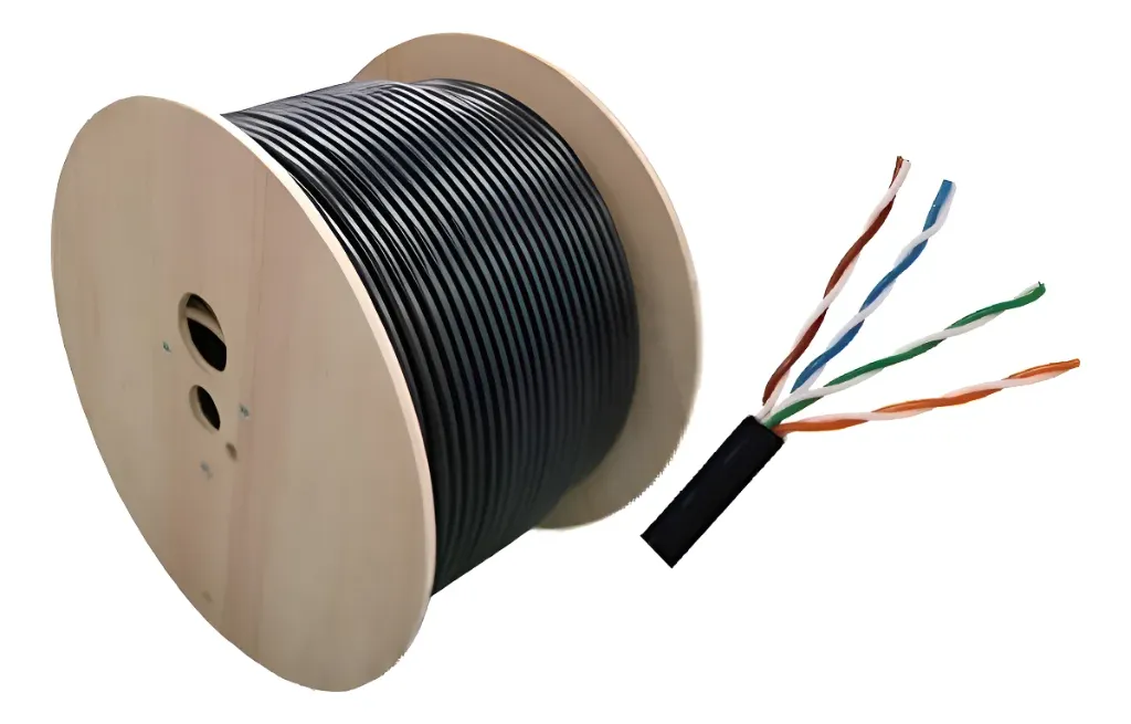 [utpcc100%] Cable Utp Categoría 5e 100% Cobre Uso Exterior X 305 Mtrs Negro