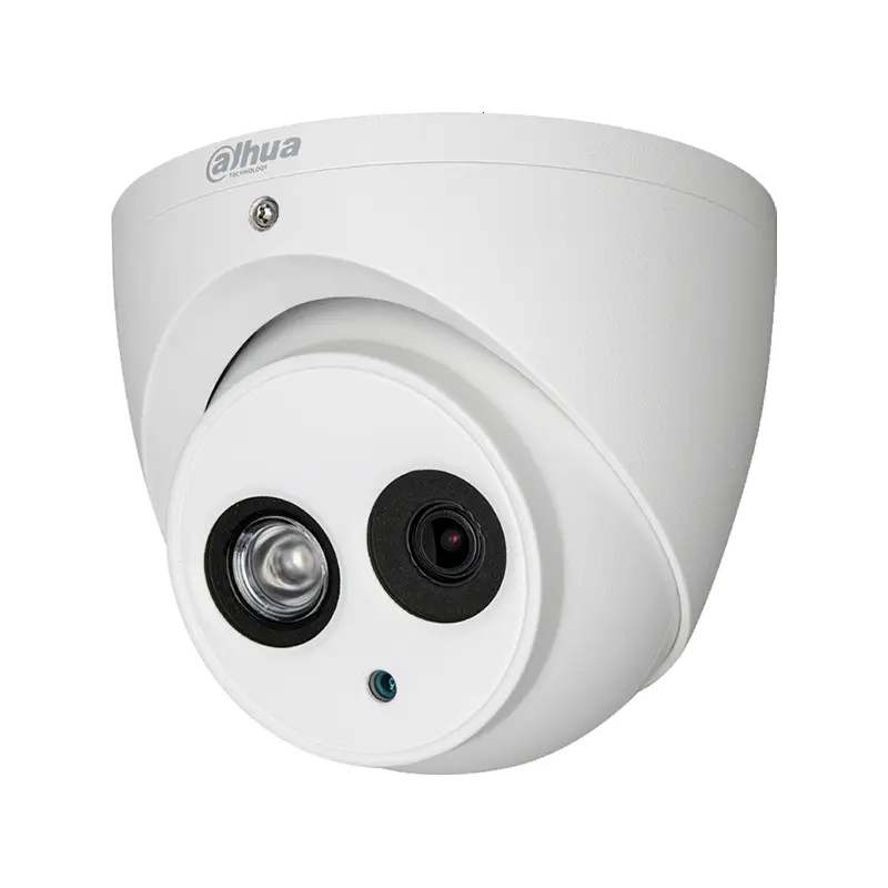 Cámara tipo domo 4 en 1, HDCVI/CVBS/AHD/TVI, 2 MP(1080p), Dia/Noche Real, IR Smart Led 50m, chip CMOS 1/3", lente fijo 2.8mm, Inc. Microfono. 2DNR, DWDR, AGC, BLC, HLC, IP67, 12VDC-500mA. Metálica