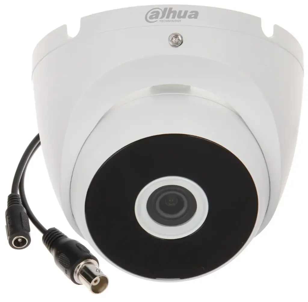 Cámara tipo domo 4 en 1, HDCVI/CVBS/AHD/TVI, 5MP@20FPSDia/NocheReal, IR Smart Led 20m, chip CMOS 1/3", lente fijo 2,8mm, menú OSD sobre coaxial, 2DNR, DWDR, AGC, BLC, HLC, 12VDC350mA, IP67. Metálica 