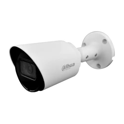 [DH-HAC-HFW1200TN-0360B-S5] Cámara tipo bala 4 en 1, HDCVI/CVBS/AHD/TVI, 2 MP(1080p), Dia/Noche Real, IR Smart Led 30m, chip CMOS 1/2.9", lente fijo 3,6mm, menú OSD sobre coaxial, 2DNR, DWDR, AGC, BLC, HLC, IP67, 12VDC-600mA. Metálica